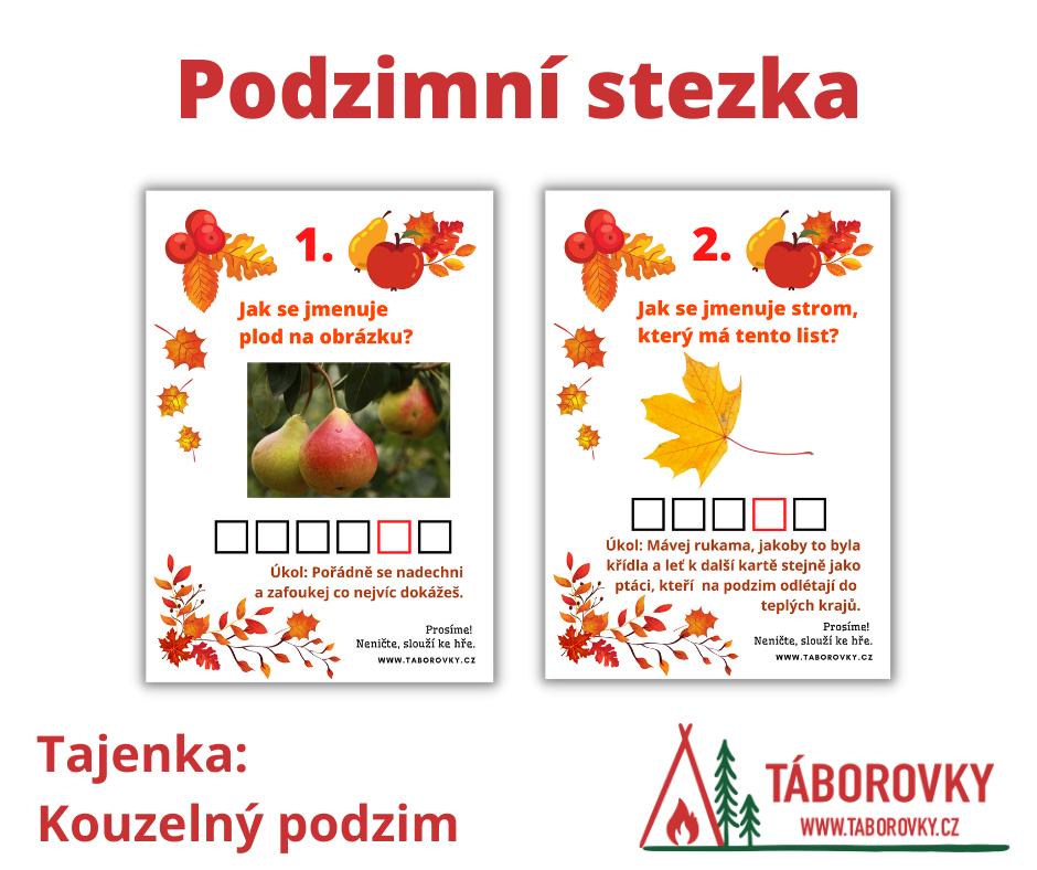Stezka podzimní materiály pro děti